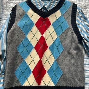 Children’s place long sleeve shirt & vest 4T